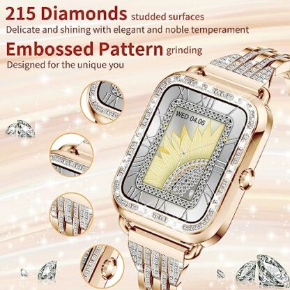 Smart Watches for Women Diamond,1.57" AMOLEDTouch Screen Ladies - Image 3