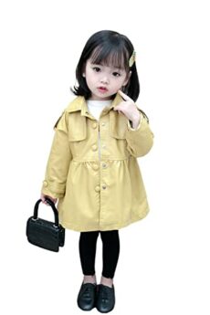 TAOJIAN Toddler Girls PU Faux Leather Jackets, Windbreaker Turn-Down Collar Long Sleeve Crop Tops Outerwear Coats for 1-6Y