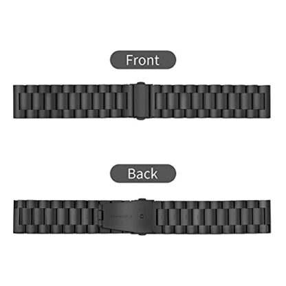 TStrap Metal Watch Strap - Quick Release Watch Bands for Men Women - Brushed Solid Stainless Steel Smart Watch Bracelet - Ladies Replacement Band Clasp Buckle - 16mm 18mm 20mm 22mm 3 TStrap Metal Watch Strap - Quick Release Watch Bands for Men Women - Brushed Solid Stainless Steel Smart Watch Bracelet - Ladies Replacement Band Clasp Buckle - 16mm 18mm 20mm 22mm - Image 3