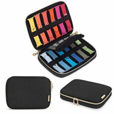 Teamoy Watch Strap Storage Case Holds 12pcs Watch Straps, Travel Organiser Bag for Watch Bands, Organiser Case Compatible for All Series Apple Watch Straps or Smart Watch Bands