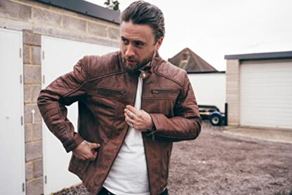 Texpeed Mens Casual Leather Jacket - Real Genuine Soft Touch Sheepskin Biker Motorcycle Style Leather Coat 3 Texpeed Mens Casual Leather Jacket - Real Genuine Soft Touch Sheepskin Biker Motorcycle Style Leather Coat - Image 3