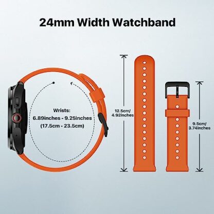 Ticwatch Pro 5 Smart Watch Band 24mm Wide Silicone Quick Release Watch Band Only for Pro 5 Watch - Image 3