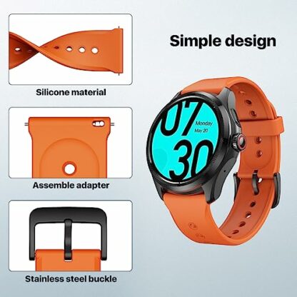 Ticwatch Pro 5 Smart Watch Band 24mm Wide Silicone Quick Release Watch Band Only for Pro 5 Watch - Image 4