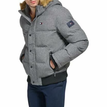 Tommy Hilfiger Men's Arctic Cloth Quilted Snorkel Bomber Jacket Parka 3 Tommy Hilfiger Men's Arctic Cloth Quilted Snorkel Bomber Jacket Parka - Image 3