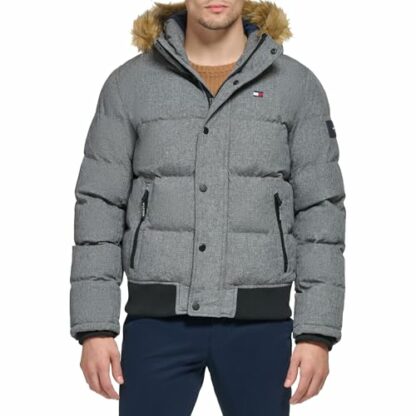 Tommy Hilfiger Men's Arctic Cloth Quilted Snorkel Bomber Jacket Parka 2 Tommy Hilfiger Men's Arctic Cloth Quilted Snorkel Bomber Jacket Parka - Image 2