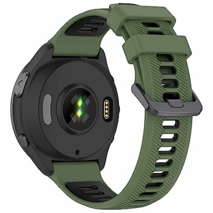 TopPerfekt Band Compatible with Garmin Forerunner 965, Soft Silicone Replacement Watch Band Strap for 965 Smart Watch for Women Men - Image 3