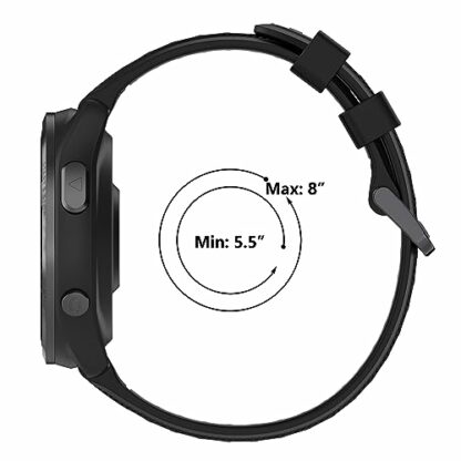 TopPerfekt Band Compatible with Garmin Forerunner 965, Soft Silicone Replacement Watch Band Strap for 965 Smart Watch for Women Men - Image 4