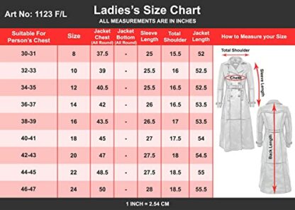 Trench Ladies Black Full-Length Designer Real Lambskin Leather Jacket Coat 1123 - Image 4