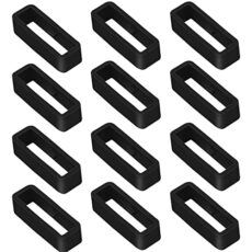 Vicloon Watch Band Loop, 12 Pack Silicone Watch Band Holder Watch Strap Keeper 18mm, 20mm, 22mm Smartwatch Band Retainer Loop Watch Fastener Rings
