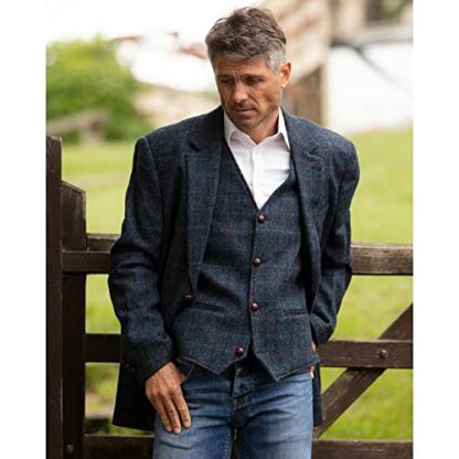 WALKER AND HAWKES - Men's Harris Tweed Blakemore Blazer - Image 3