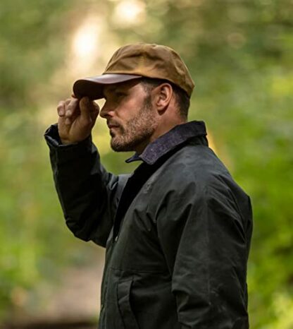 WALKER AND HAWKES - Wax Brunswick Baseball Cap w/Leather Peak - One-Size - Image 3