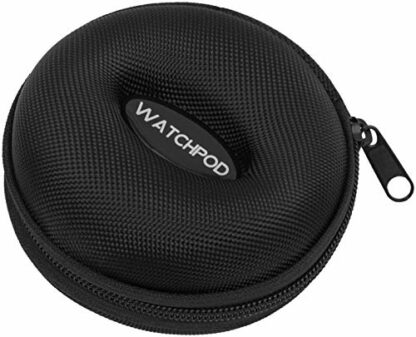 WATCHPOD Travel Watch Case | Single Watch Box w/Zipper for Storage | Cushioned Round Portable Watch Case for Travel | Fits all Wristwatches and Smart Watches up to 50mm (Black) 2 WATCHPOD Travel Watch Case | Single Watch Box w/Zipper for Storage | Cushioned Round Portable Watch Case for Travel | Fits all Wristwatches and Smart Watches up to 50mm (Black) - Image 2