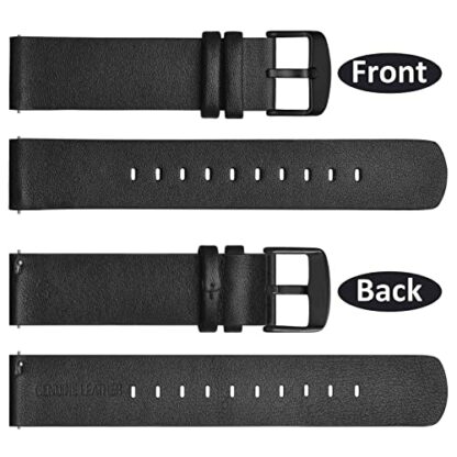 WOCCI Thin Flat Watch Straps for Smart Watch, Top Grain Leather, Quick Release, Replacement Bands for Men and Women, 18mm 20mm 22mm 3 WOCCI Thin Flat Watch Straps for Smart Watch, Top Grain Leather, Quick Release, Replacement Bands for Men and Women, 18mm 20mm 22mm - Image 3