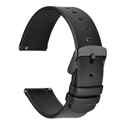 WOCCI Thin Flat Watch Straps for Smart Watch, Top Grain Leather, Quick Release, Replacement Bands for Men and Women, 18mm 20mm 22mm 2 WOCCI Thin Flat Watch Straps for Smart Watch, Top Grain Leather, Quick Release, Replacement Bands for Men and Women, 18mm 20mm 22mm - Image 2