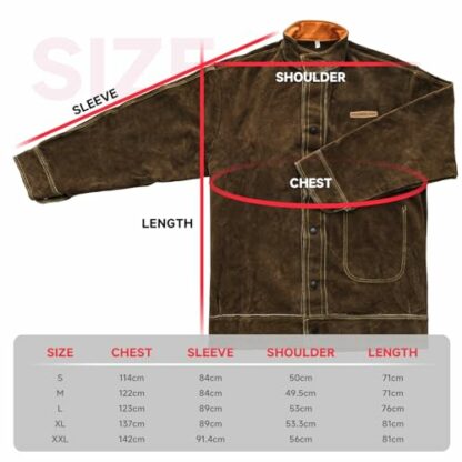 YESWELDER Leather Welding Jacket Heavy Duty Welder Jackets for Men and Women Heat Flame Resistant Welding Coat - Image 3
