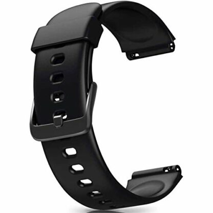 ZURURU Soft Silicone Smart Watch Replacement Bands Straps 19mm for Veryfitpro ID205L, ID205S, ID205U, ID205 Fitness Watch Black - Image 2