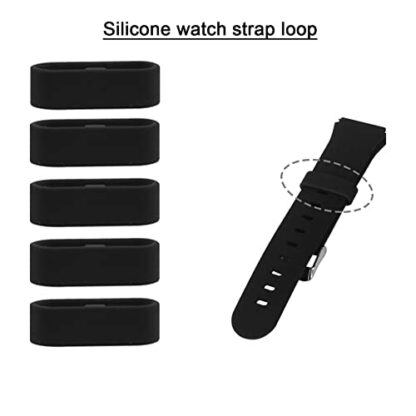 adspow 10Pcs 20mm Watch Strap Holder Loop,Rubber Watch Band Loop,Watch Band Retaining Hoop Loop Ring Retainer Holder,Smartwatch Band Retainer Loop Watch Fastener Rings 4 adspow 10Pcs 20mm Watch Strap Holder Loop,Rubber Watch Band Loop,Watch Band Retaining Hoop Loop Ring Retainer Holder,Smartwatch Band Retainer Loop Watch Fastener Rings - Image 4