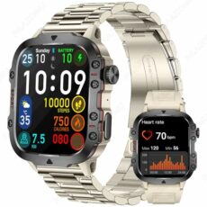 paazomu 2024 New Smartwatch Men's Rugged Military Bluetooth Call Sport Heart Rate IP68 Waterproof Outdoor Smart Watches for Android IOS