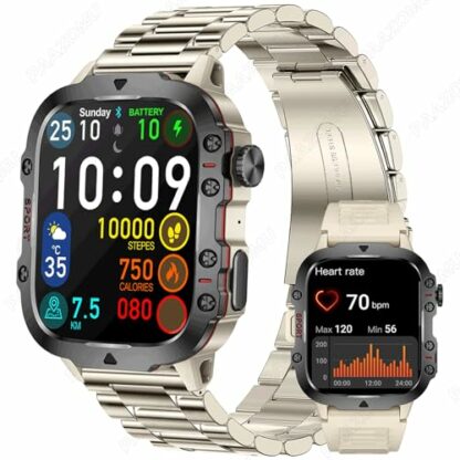 paazomu 2024 New Smartwatch Men's Rugged Military Bluetooth Call Sport Heart Rate IP68 Waterproof Outdoor Smart Watches for Android IOS 2 paazomu 2024 New Smartwatch Men's Rugged Military Bluetooth Call Sport Heart Rate IP68 Waterproof Outdoor Smart Watches for Android IOS - Image 2