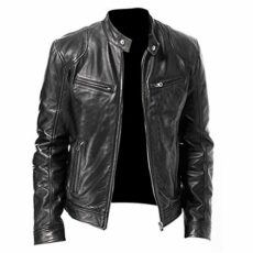 vejtmcc Men's Genuine Leather Jacket Cowhide Motorcycle Retro Sweat Jacket Slim Motorcycle Moto Jacket Real Leather Biker Jacket Made of Real Lambskin Leather Vintage Style Real Motorcycle Jackets for