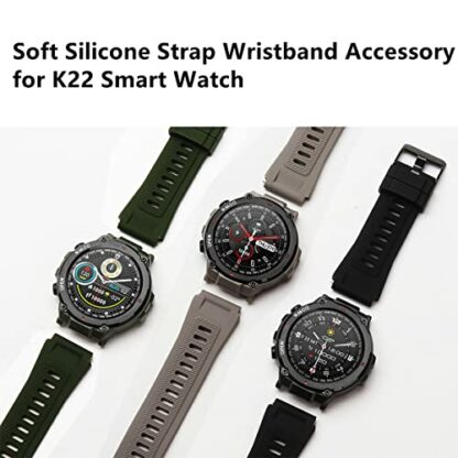 yiqungo Replacement Bands Compatible with k22 k27 Smart Watch Band, Quick Release Silicone Watch Straps for Men - Image 3