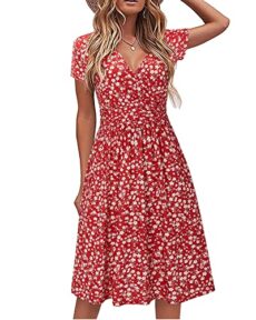 STYLEWORD Women's Floral Wrap Midi Dress