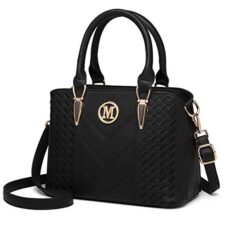 Miss Lulu Women's Woven Chevron Handbag