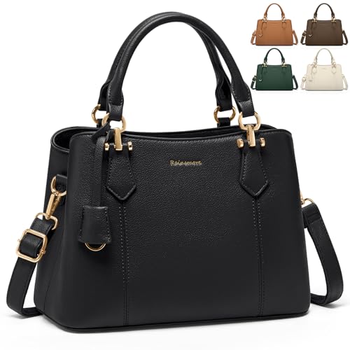 Waterproof PU Leather Crossbody Handbag, Medium - RAINSMORE 1 RAINSMORE Medium PU Leather Handbag for Women