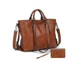 Stylish PU Leather Tote Bag Set for Women